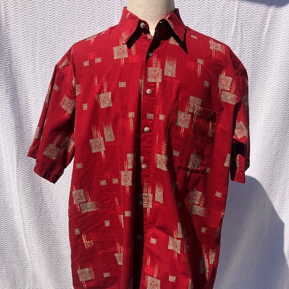 Pierre Cardin Men’s Maroon and Grey button up shirt - Picture 1 of 5